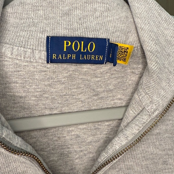 Polo Ralph Lauren Quarter Zip Pullover Men’s XL Gray Pony Logo Sweater - Picture 6 of 7
